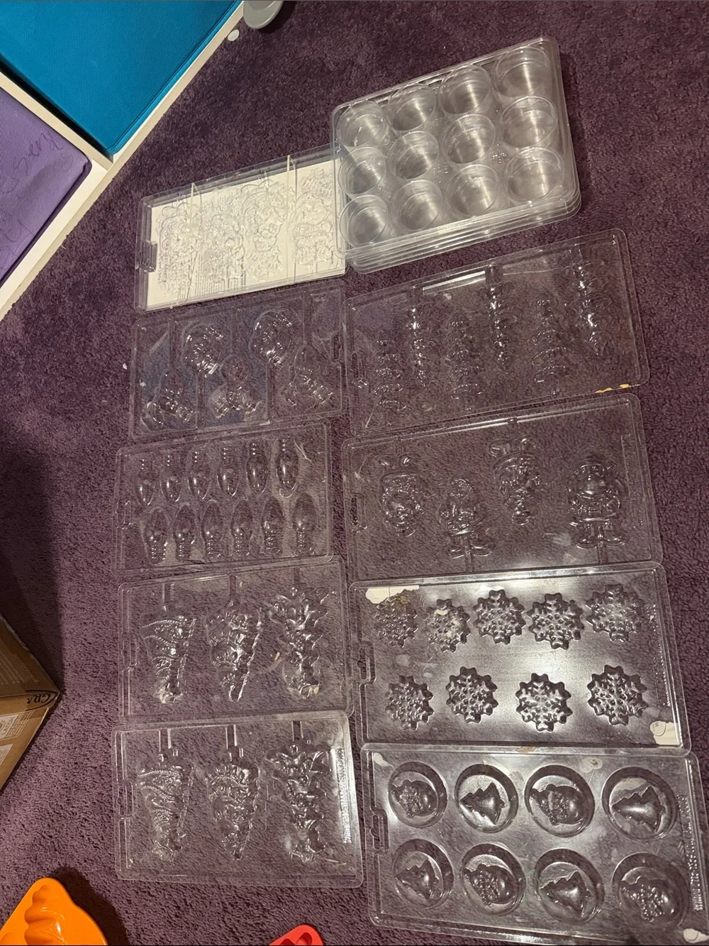 Clear Plastic Chocolate Candy Mold Set - Transparent